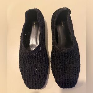 The Row Knitted Black Ballerinas